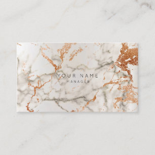 Marble Appointment Card Silver Copper Grey VIP