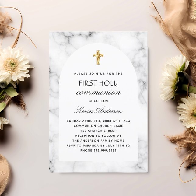 Marble arch first holy communion invitation (Creator Uploaded)