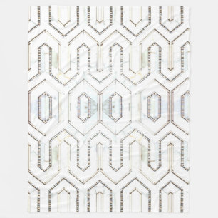 Marble Art Deco Vintage Jewel Metal Pattern Fleece Blanket