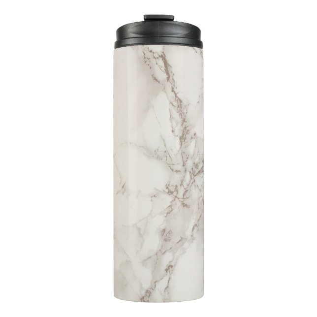 Marble background backdrop thermal tumbler (Front)