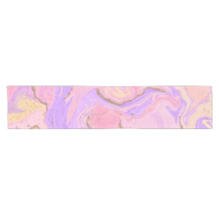 Marble background - pink & purple  short table runner