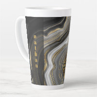 Marble Black and Gold Personalized