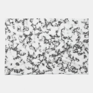 Marble black and white background kitchen towel