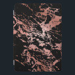 Marble Black Stone Copper Rose Abstract Metallic iPad Pro Cover<br><div class="desc">florenceK design
minimal and elegance</div>