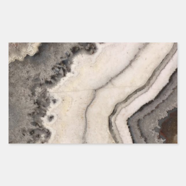 Marble black white agate gemstone  sticker (Front)