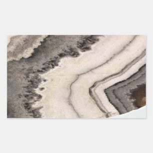 Marble black white agate gemstone  sticker