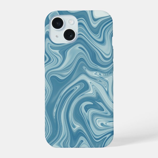 Marble blue  iPhone 15 case (Back)
