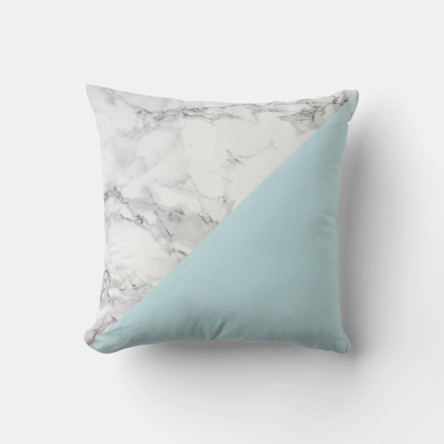 Marble Blue Pillow (Front)