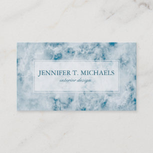 Marble Blue Texture Background Business Card
