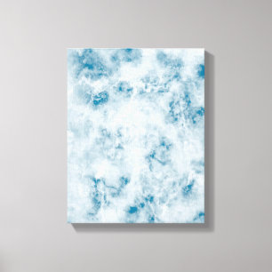 Marble Blue Texture Background Canvas Print