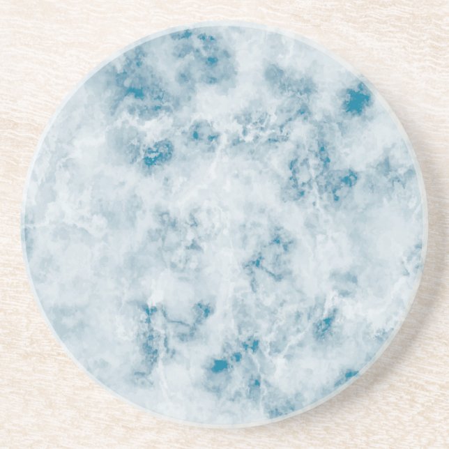 Marble Blue Texture Background Coaster (Front)