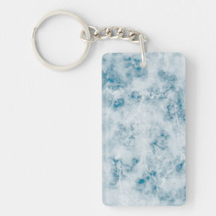 Marble Blue Texture Background Keychain