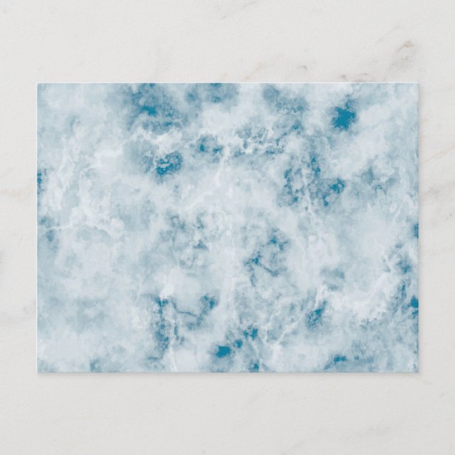 Marble Blue Texture Background Postcard (Front)