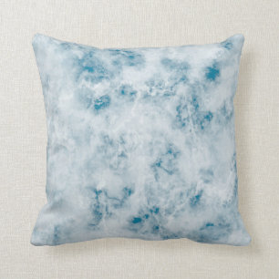 Marble Blue Texture Background Throw Pillow