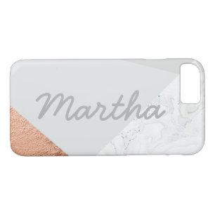 Marble blush pink grey and rose gold Case-Mate iPhone case