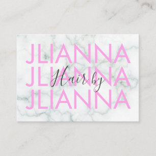 Marble Bold Text Makeup Salon Nails Eyelashes  Business Card