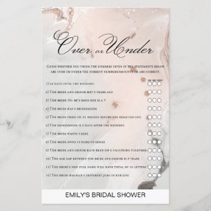 Marble Bridal Shower Game PRINTED