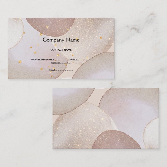 MARBLE BUBBLE LUXE GOLD BUSINESS CARD (Front/Back)