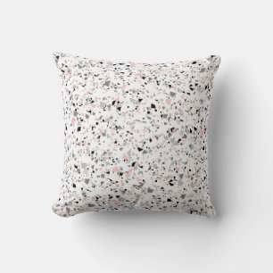 Marble chips stone shapes pieces abstract textured throw pillow