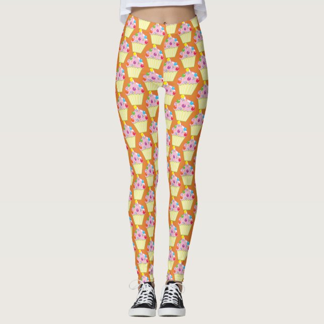 Marble Chocolates CUPCAKE Leggings (Front)