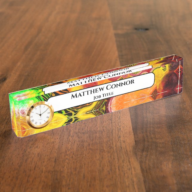 Marble Classy Modern Personalized    Nameplate (Side)