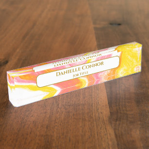 Marble Classy Modern Personalized Nameplate