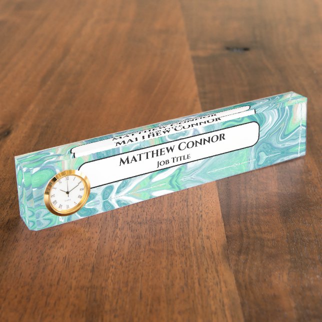 Marble Classy Modern Personalized     Nameplate (Side)