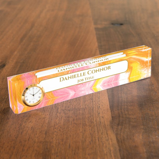 Marble Classy Modern Personalized     Nameplate (Side)