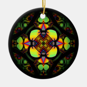 Marble (colorful pattern) ceramic ornament