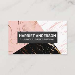 Marble Colour Blocks Modern Trendy Business Card