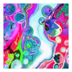 Marble Colourful Fluid Art Photo Print