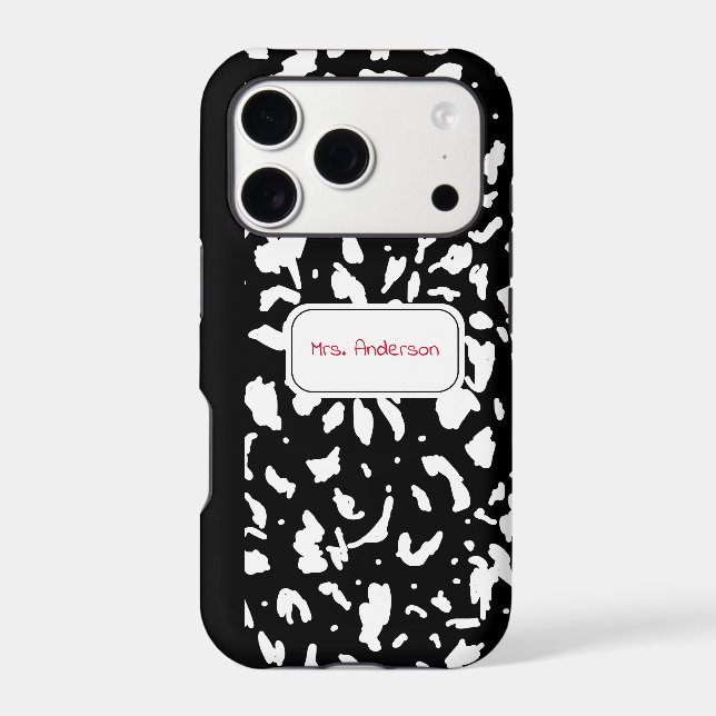 Marble Composition Notebook Personalized (Back)