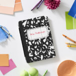 Marble Composition Notebook Personalized iPad Pro Cover<br><div class="desc">This iPad Smart Cover has the look of a classic black and white marble composition notebook. It's ready to be personalized with a name or your own message in red hand-written style lettering in the white label area on the front. With its classic school supplies design this iPad case makes...</div>