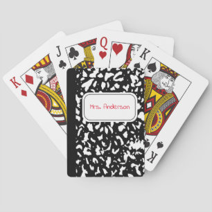 Marble Composition Notebook Personalized Playing Cards