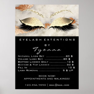 Marble Copper Gray Makeup  Eyes Lashes Prices Poster