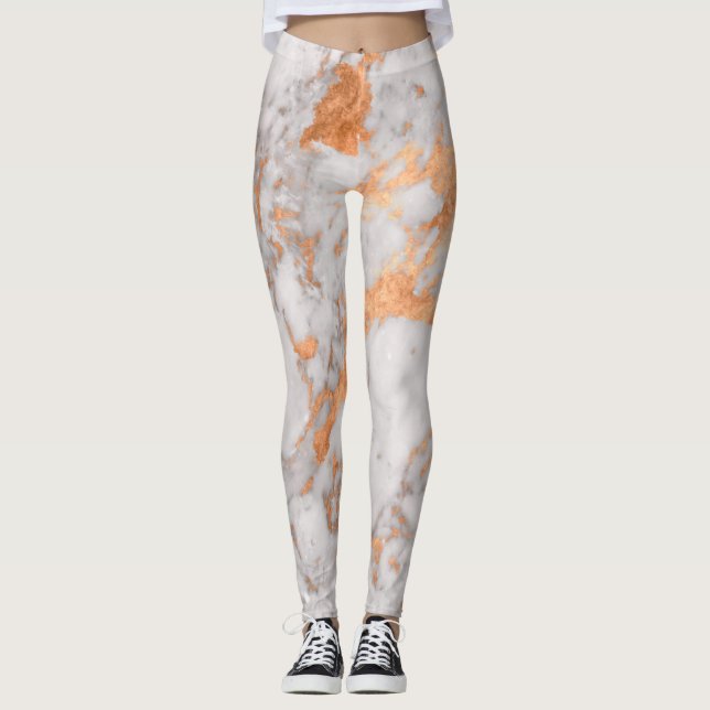 Marble & Copper Leggings (Front)