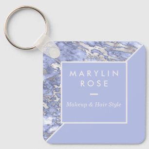 MARBLE CUSTOMIZABLE SQUARE BUSINESS CARD KEYCHAIN