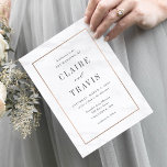 Marble Deluxe Modern Wedding Invitation MAR<br><div class="desc">Modern design by © berryberrysweet . Printable digital files and matching items are available! Visit our website at www.berryberrysweet.com for more details!</div>