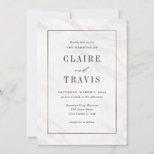 Marble Deluxe Moderne Faire-part de mariage MAR