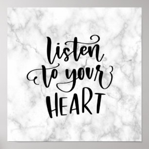 Marble Design Inspirational Quote Poster