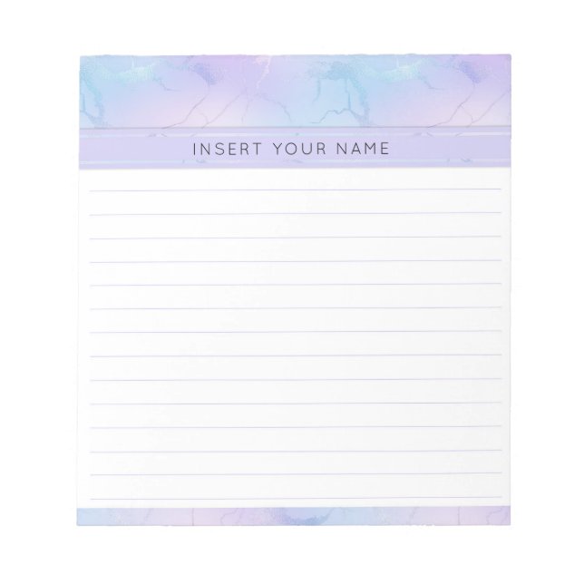 Marble Design Personalized Notepad 5.5" x 6" (Front)