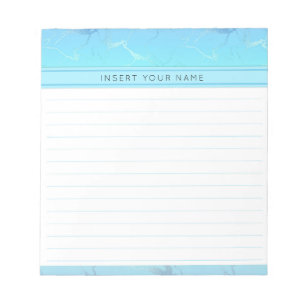 Marble Design Personalized Notepad 5.5" x 6"