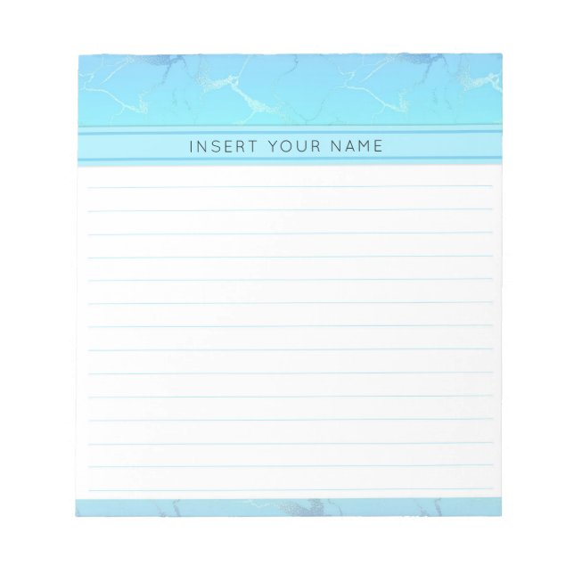 Marble Design Personalized Notepad 5.5" x 6" (Front)