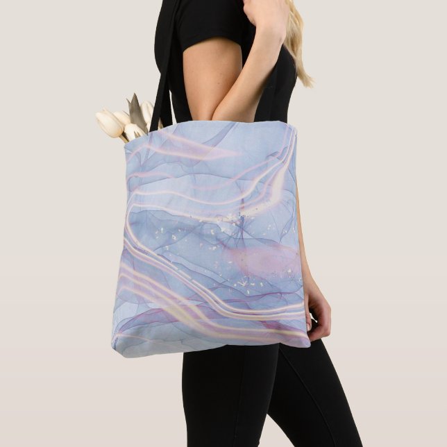 Marble design tote bag (Close Up)