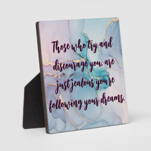 Marble Desktop Art Quote  Plaque