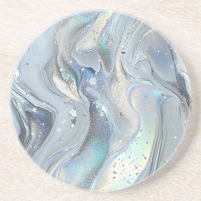 Marble Dreams in Blue Coaster (Front)