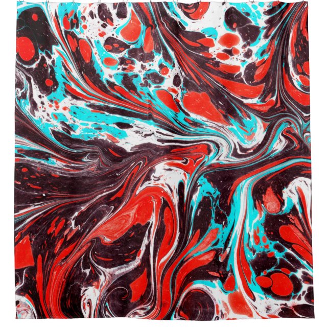 marble ebru colourful acrylic pouring pattern back (Front)