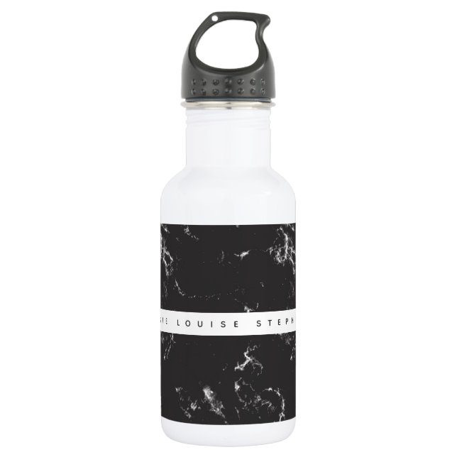 marble effect personalized water bottle (Front)