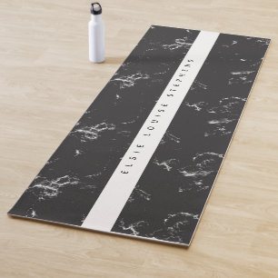 marble effect personalized yoga mat