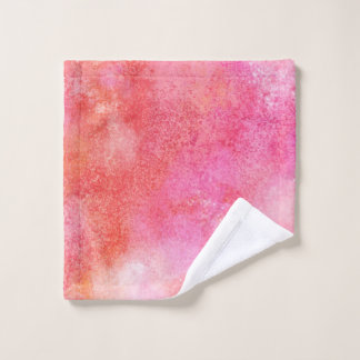 Marble Effect Pink and Orange Wash Cloth